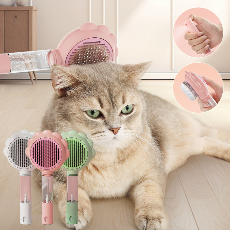 2-in-1 Pet Brush & Hair Remover - Spray Option